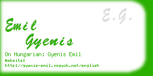 emil gyenis business card